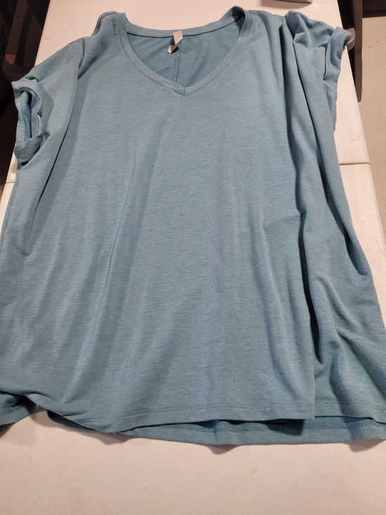 RBX Tops - RBX Women's Light Blue V-Neck Short Sleeve Tee